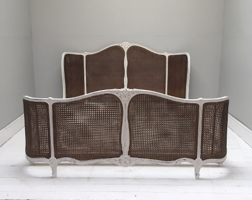 french antique cane bed